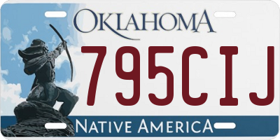OK license plate 795CIJ