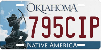 OK license plate 795CIP