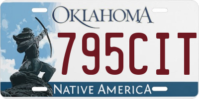 OK license plate 795CIT