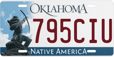 OK license plate 795CIU