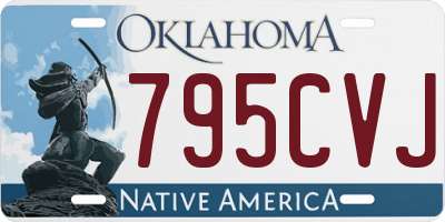 OK license plate 795CVJ