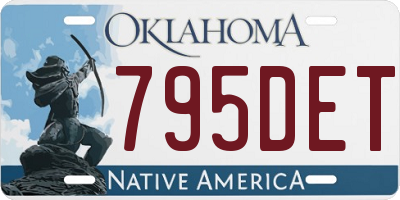 OK license plate 795DET