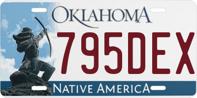 OK license plate 795DEX