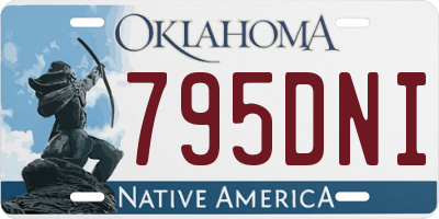 OK license plate 795DNI