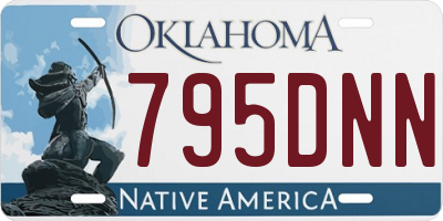 OK license plate 795DNN