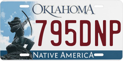 OK license plate 795DNP