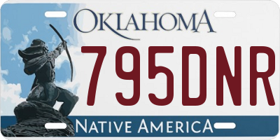 OK license plate 795DNR