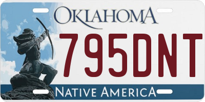 OK license plate 795DNT