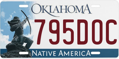 OK license plate 795DOC