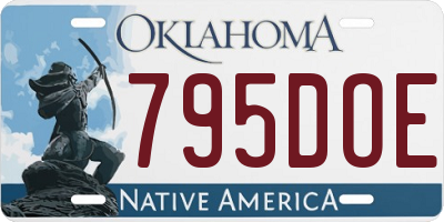 OK license plate 795DOE