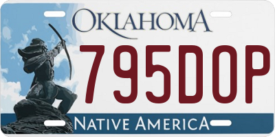 OK license plate 795DOP