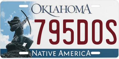 OK license plate 795DOS
