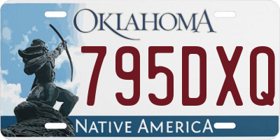 OK license plate 795DXQ