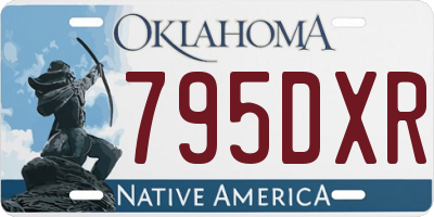 OK license plate 795DXR