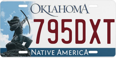 OK license plate 795DXT