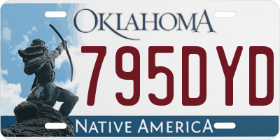 OK license plate 795DYD