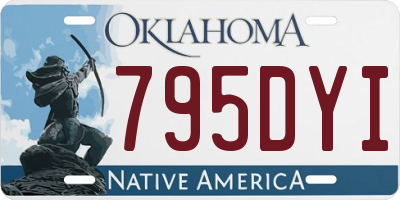 OK license plate 795DYI