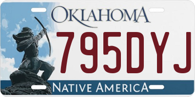 OK license plate 795DYJ