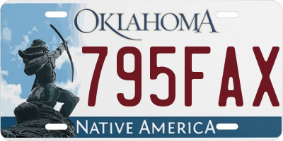 OK license plate 795FAX