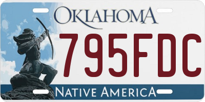 OK license plate 795FDC