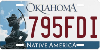 OK license plate 795FDI