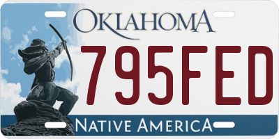 OK license plate 795FED