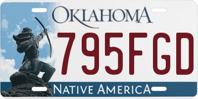 OK license plate 795FGD