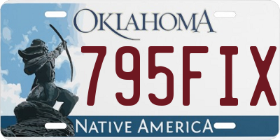 OK license plate 795FIX