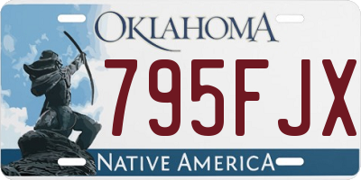 OK license plate 795FJX