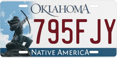 OK license plate 795FJY