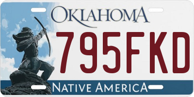 OK license plate 795FKD