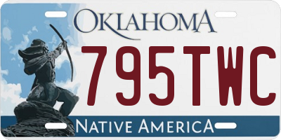 OK license plate 795TWC
