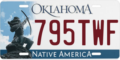 OK license plate 795TWF