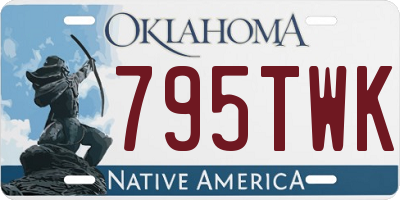OK license plate 795TWK