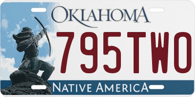 OK license plate 795TWO
