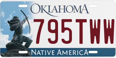 OK license plate 795TWW
