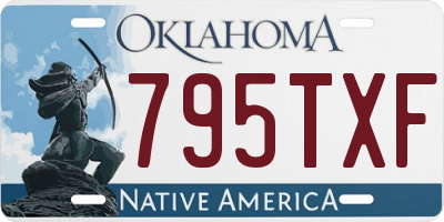 OK license plate 795TXF