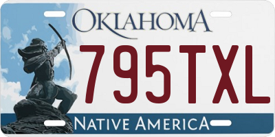 OK license plate 795TXL