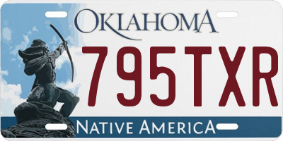 OK license plate 795TXR