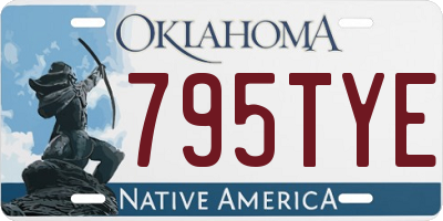 OK license plate 795TYE