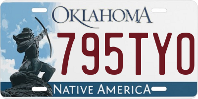 OK license plate 795TYO