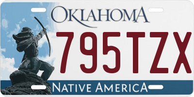 OK license plate 795TZX
