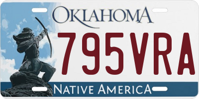 OK license plate 795VRA