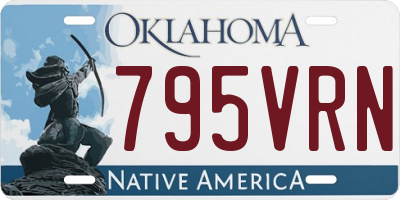 OK license plate 795VRN