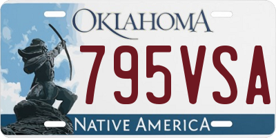 OK license plate 795VSA