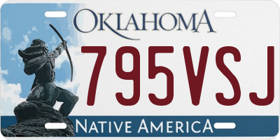 OK license plate 795VSJ