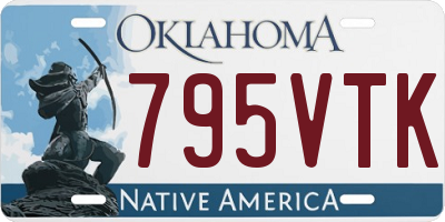 OK license plate 795VTK