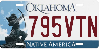 OK license plate 795VTN