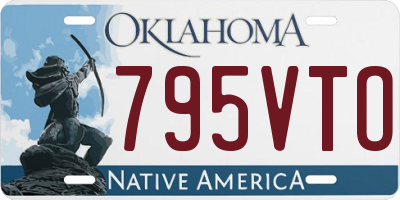 OK license plate 795VTO