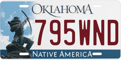 OK license plate 795WND